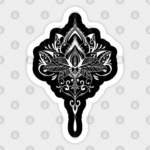 White Lotus flower Sticker by FK-UK